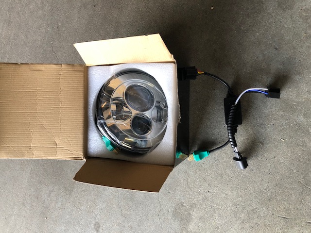 LED koplamp touring 7 inch after market nieuw